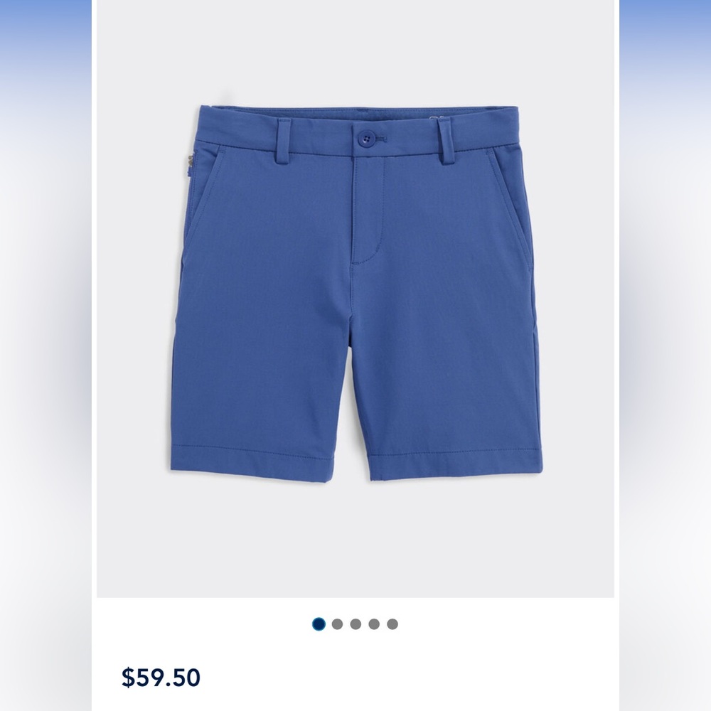 Bundle of Boy’s Performance On-The-Go Vineyard Vines Blue and Tan Shorts - Picture 7 of 8
